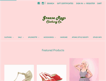 Tablet Screenshot of greaseragsclothing.com